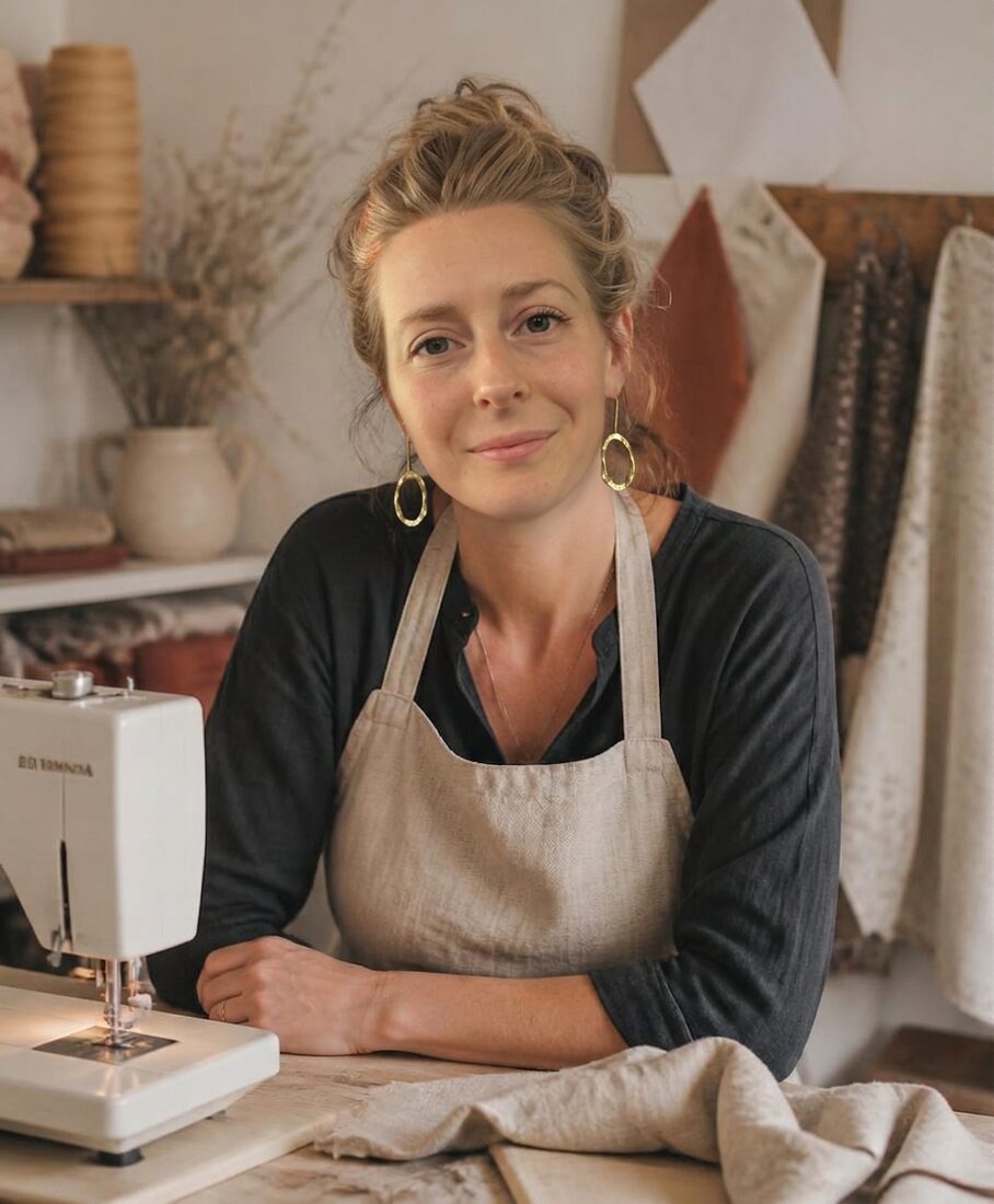 Vie in haar naaiatelier